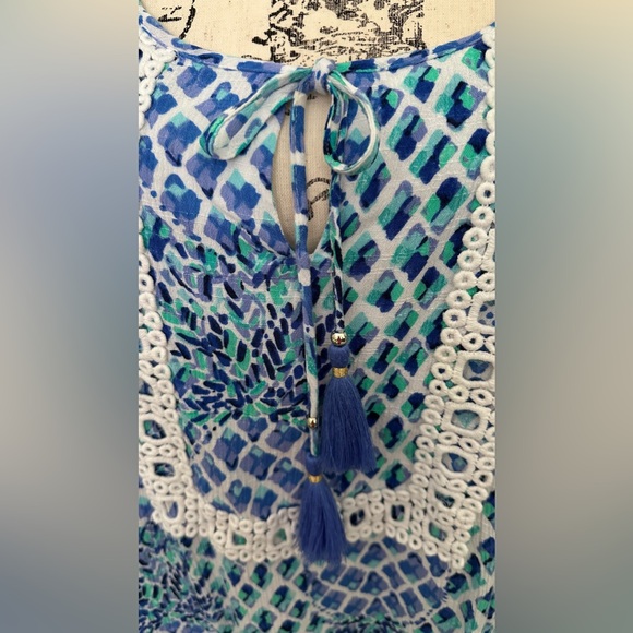 LILLY PULITZER Amisa Flounce Top XL - Picture 2 of 9